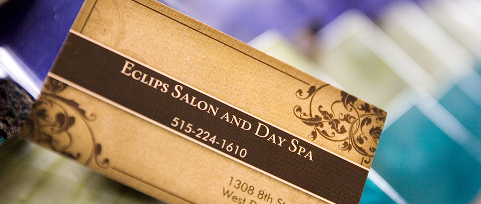 Eclips Salon and Day Spa Business Card Eclips Salon and Day Spa Business Card